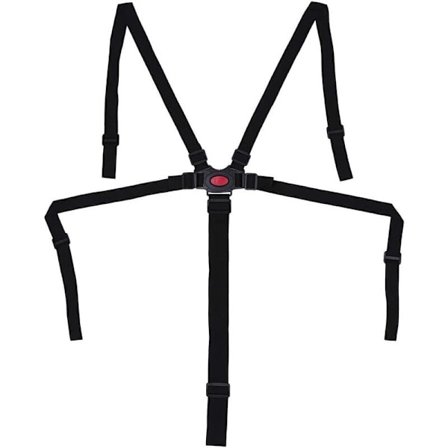 Baby 5-punkts säkerhetssele bälte barnstol bälte barnvagn säkerhetsbälte barnvagn rem för barn matstol ersättning (svart)