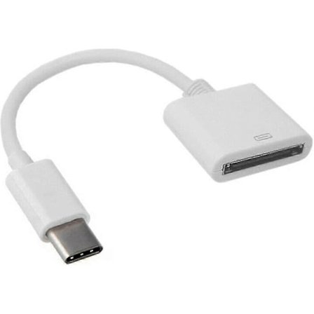Applen 30-nastainen naaras–USB-C-muunnin datan synkronointikaapeli