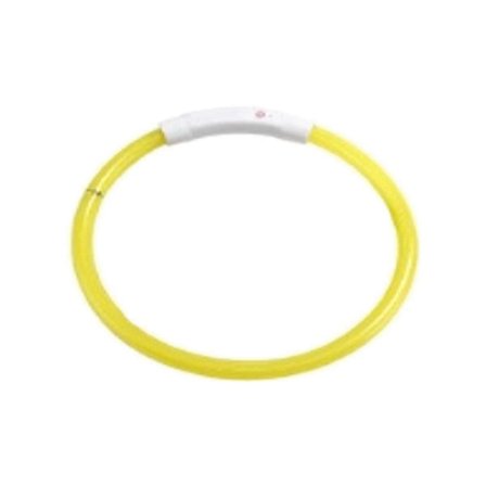 LED-valopanta koiralle, irrotettava, hehkuva, USB-ladattava, valaiseva talutushihna lemmikkikoiratuotteille, USB-lataus, valaiseva lemmikki, keltainen