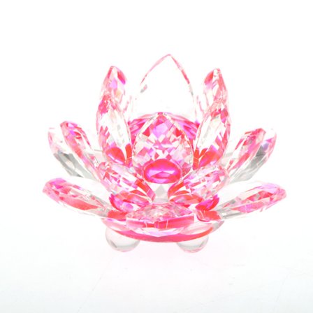 60 mm kvartskrystall Lotus Flower Crafts Glass Fengshui Ornament
