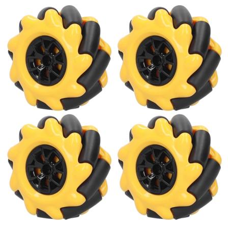 Mecanum Wheel OmniDirectional Smart Robot Bildelar Tillbehör Gör-det-själv-leksakskomponenter 60 mm (2 par)