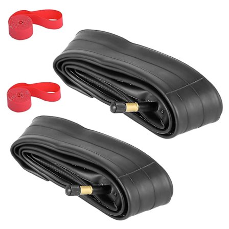 2-pack 700x35-43c Cykel Innertube Med 2 Fälgband Ventil Gummi Cykel Däck Tube För 700c Landsvägscykel