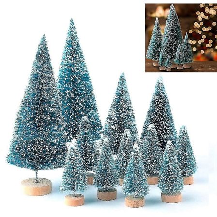 Mini Model Juletræ Bordpynt 28 stk