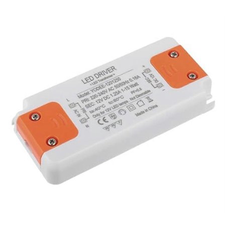 12V 15W LED Transformator LED Lavspent Transformator Stille LED Driver Strømforsyning for G4 MR16 MR1