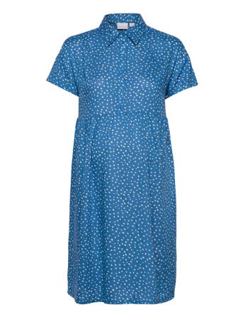 Mlmercy Lia S/S Wo Abk Dress 2F A Blue Mamalicious