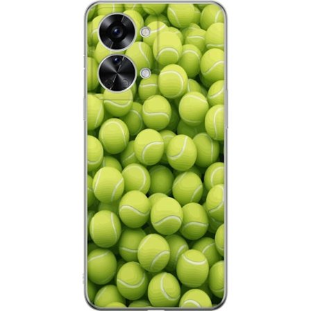 Kompatibel Mobilcover til OnePlus OnePlus Nord 2T Mønster af grønne tennisbolde i høj detalje, sporty motiv med gentagende tekstur og stærke farve