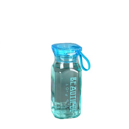 Kreativ bärbar glasvattenkopp blå (350 ml)