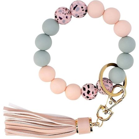 Avainnauha Rannekoru Silikoni Avaimenperä Ranneke Nahkatupsulla