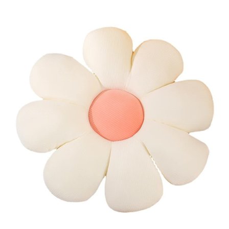 Blomstergulv pute, pute i form av tusenfryd, pynteputer for jenter og kvinner til lesing, soverom eller TV-titting