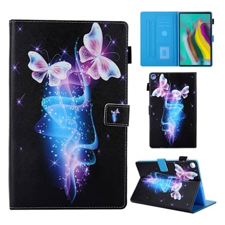 Samsung Galaxy Tab A 10.1 (2019) supreme mønster læder flip etui - Sommerfugl
