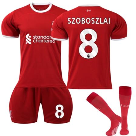 2023-2024 Liverpool Home fotballdrakter for barn, nr. 8 Szoboszlai- Perfet 28