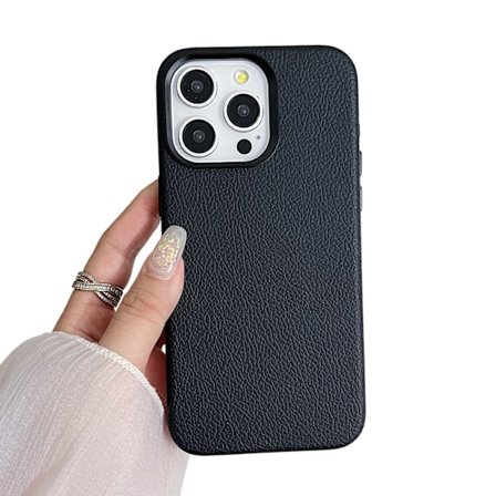 iPhone 16 Plus Skal Läder - Svart