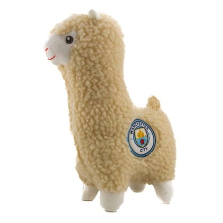 Manchester City FC Llama Plyschleksak 24cm Kräm/Himmelsblå/Vit