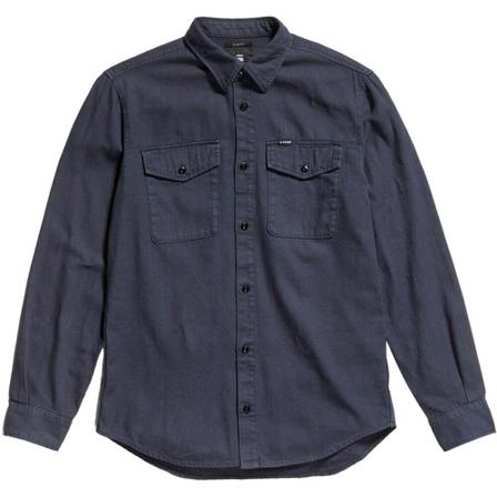 G-star, Marine slim shirt ls dark blue Blauw, Heren, Maat:M,Katoen