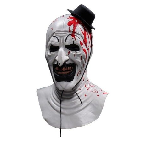 Bloody Terrifier Art The Clown Mask Evil Joker Hat Latex Hjelm Halloween Fest Kostume Rekvisitter