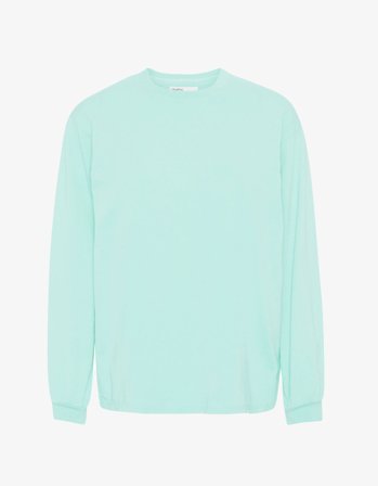 Oversized Organic LS T-shirt - Light Aqua - M
