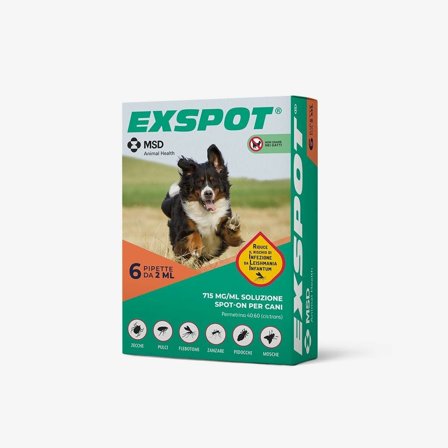 Exspot Spot-On Soluzione 6 Pipette 2ml 715mg/ml Cani