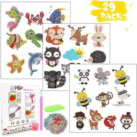 5d Diamant Maleri Sæt, 29 Stykker Diamant Maleri Kits Til Børn Diy Dyr