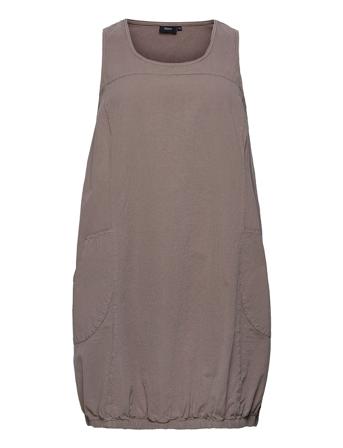 Jeasy, S/L, Dress Knälång Klänning Brun Zizzi