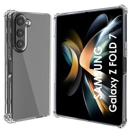 Coque til Samsung Galaxy Z FOLD 7 - Stødabsorberende Beskyttelse Silikone Blød Transparent Phonillico
