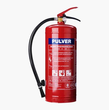 Biltema - Prestolit ABC 6 kg Brannslukningsapparat, Typegodkjent, Slukker Brann i Tre, Tekstiler, Plast, Bensin, Olje, Gassbranner, Elektrisk Utstyr