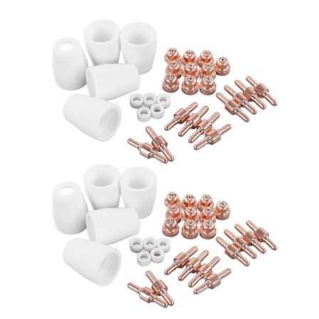 60 kpl polttimen suuttimien kulutustarvikesarja, hyvä korvaava plasmaleikkuri, leikkauspolttimen kulutustarvikkeet, yhteensopiva PT31 LG40-Perfetin 