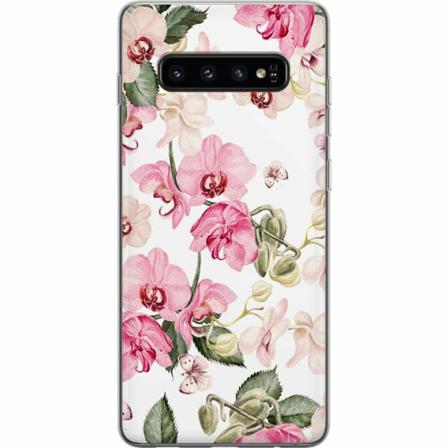 Samsung Galaxy S10 Genomskinligt Skal Blommor