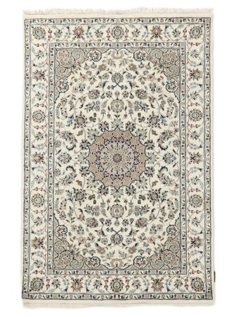 Medallion Small Nain Indo Rug 124X188 Wool