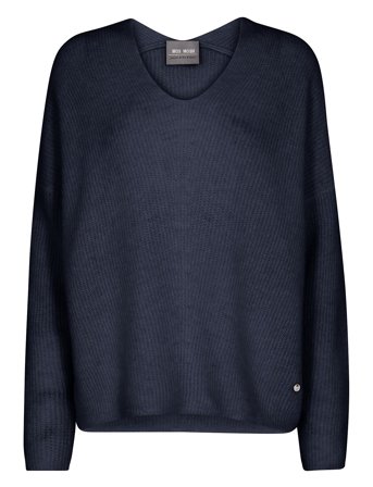 MOS MOSH Mmthora V-Neck Knit - Navy - M