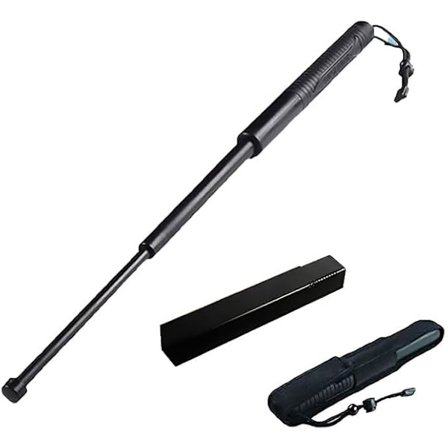 Lätta och tåliga svarta vandrings-, skid- och trekkingstavar