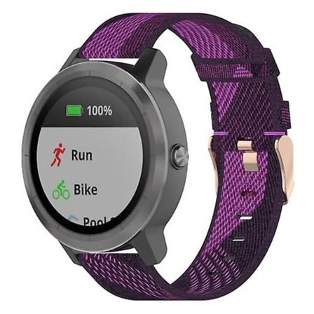 20 mm Stripe Weave Nylon armbåndsurrem for Garmin Venu, Vivomove 3, Vivoactive 3, Forerunner 245 / 645