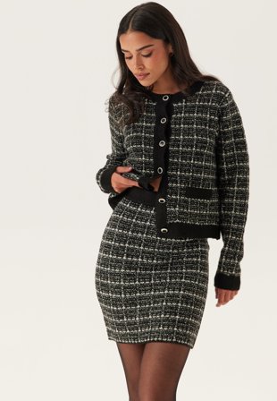 VILA-Audrey Check Knit Skirt-L