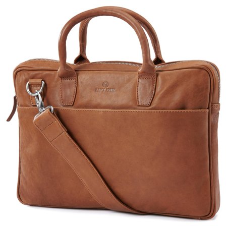 Sac en cuir brun Cambodia Executive Slim pour ordinateur portable de 13 pouces pour hommes - Sacs en cuir
