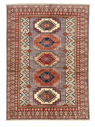 Tecido À Mão Kazak Ariana Tapete 148X211 Lã Vermelho Escuro/Castanho Pequeno