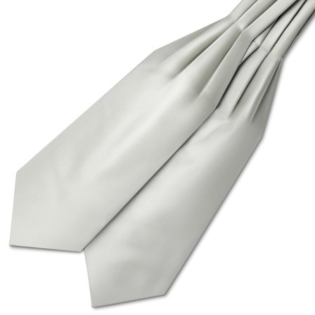 Light Grey Satin Cravat for Men - Cravats