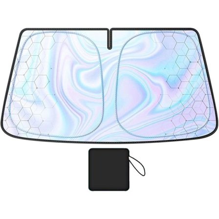 Sammenleggbar solskjerm for bilvindu - Lysblokkerende | Solskjerm for bil | Deksel for frontvindu