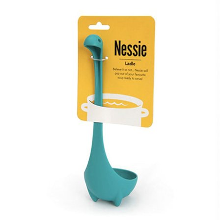 Loch Nessin hirviö kauha - Vihreä kauha, sopii keittojen, pataruokien, kastikkeiden ja chilien tarjoiluun - Loch Ness pysty kauha, lämmönkestävä, 