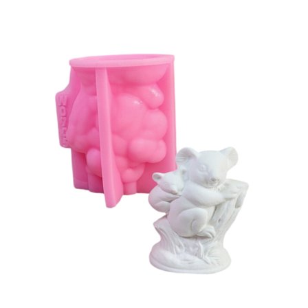 Koala med Baby Form Silikonformar Ornament Gjutformar Gipsformar