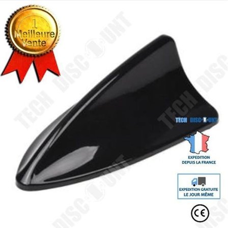 Antenne - TD - Universel - Hajfinne - Dobbeltklæbende - Sort