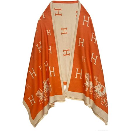 Orange Silkeskål til Kvinder Pashmina Sjal Wrap til Aftendragt