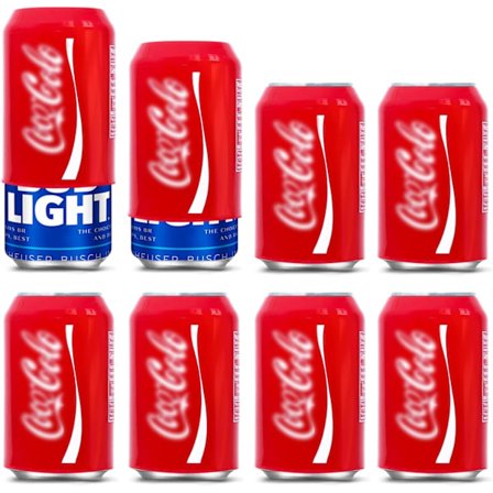 Kanndeksel som ser ut som brus, silikonhylser for bokser, kanndeksel, passer alle 12FL OZ 355ml (rød -