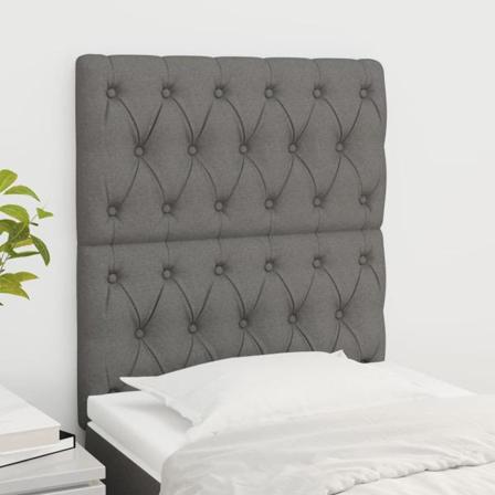 Vidaxl Huvudgavlar 2 St Mörkgrå 80x7x78/88 Cm Tyg Grå