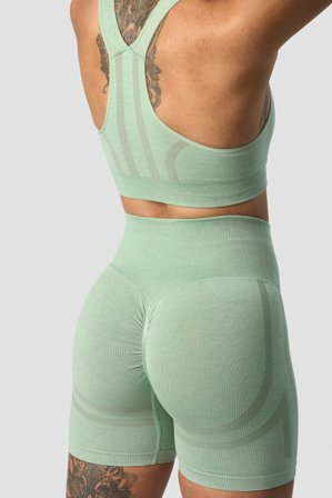 ICANIWILL - Rush Seamless Shorts Ice Green Melange - Dame - ICIW