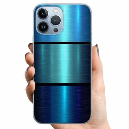 Apple Iphone 14 Pro Max Tpu Mobilskal Blue Metallic Stripes