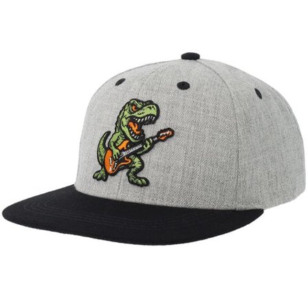 Kiddo Cap - Grå snapback Keps - Kids T-rocks Heather Gray/Black Snapback @ Hatstore