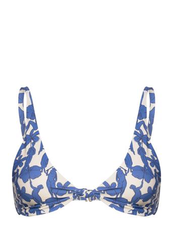 Printed Knot Bikini Top Patterned Tory Burch
