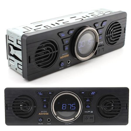 Bilradio med Bluetooth handsfree/högtalare/USB/AUX IN/FM/MP3-spelare, bil säkert digitalt minneskort MP3-ljud elektrisk bilradio