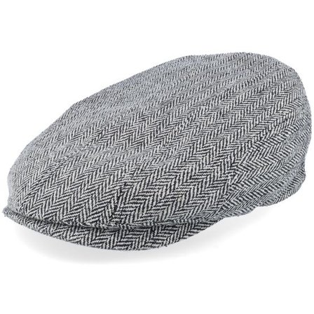 Stetson - Svart flatcap Keps - Ivy Cap Silk Black Herringbone Flat Cap @ Hatstore