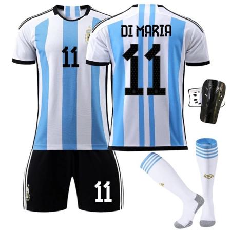 World Cup 3 tähden Argentiina jalkapallopaita lapsille 11 Di Maria 22