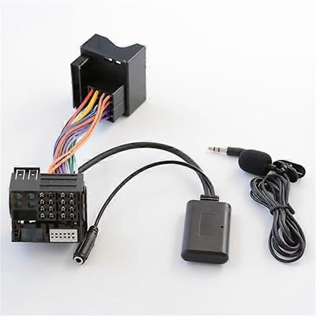 Auton AUX-sovitinkaapeli Bluetooth +MIC sopii Peugeot 307 308 407 RD4 Radio CD [DB]